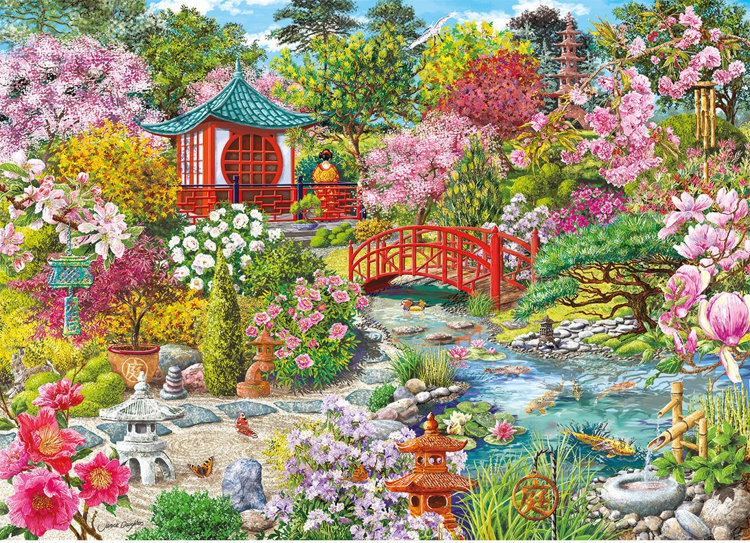 Artwork: The Japanese Garden – 1000 Piece Jigsaw Puzzle (Gibsons)