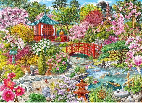 Artwork: The Japanese Garden – 1000 Piece Jigsaw Puzzle (Gibsons)