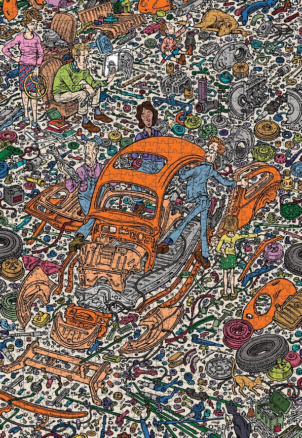 The Exploded Beetle by Peter Aschwanden – 1000 Piece Jigsaw Puzzle (Pomegranate)