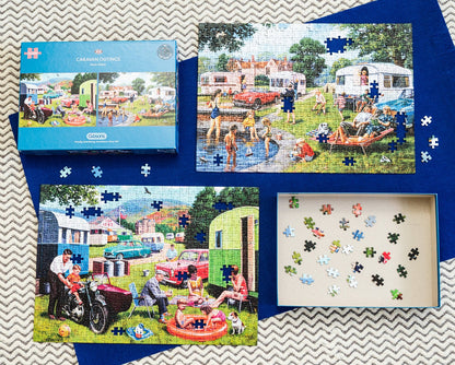 Gibsons - Caravan Outings  - 2 X 500 Piece Jigsaw Puzzle