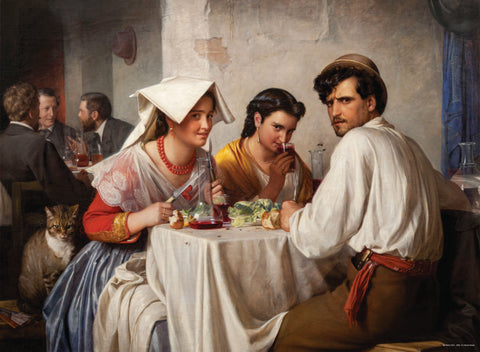 In a Roman Osteria by Carl Bloch – 1000 Piece Jigsaw Puzzle (DToys)