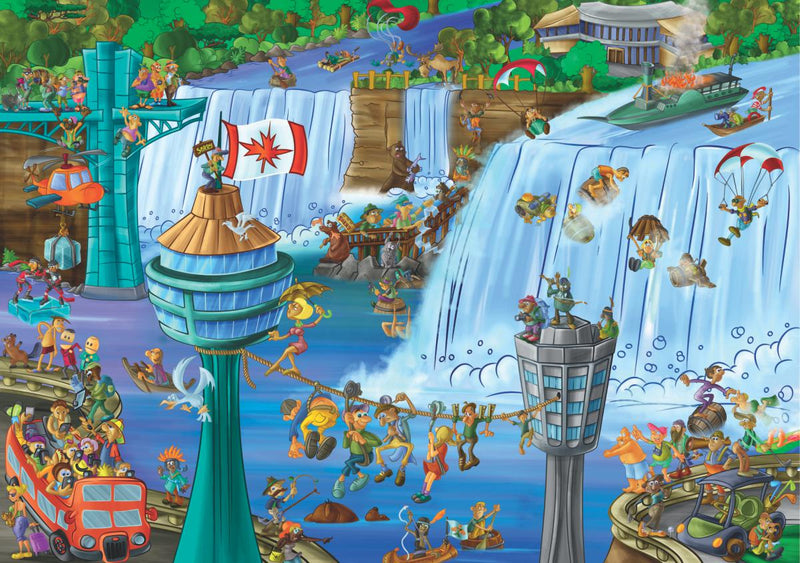 Cartoon Collection - Niagara Falls – 1000 Piece Jigsaw Puzzle (Dtoys)