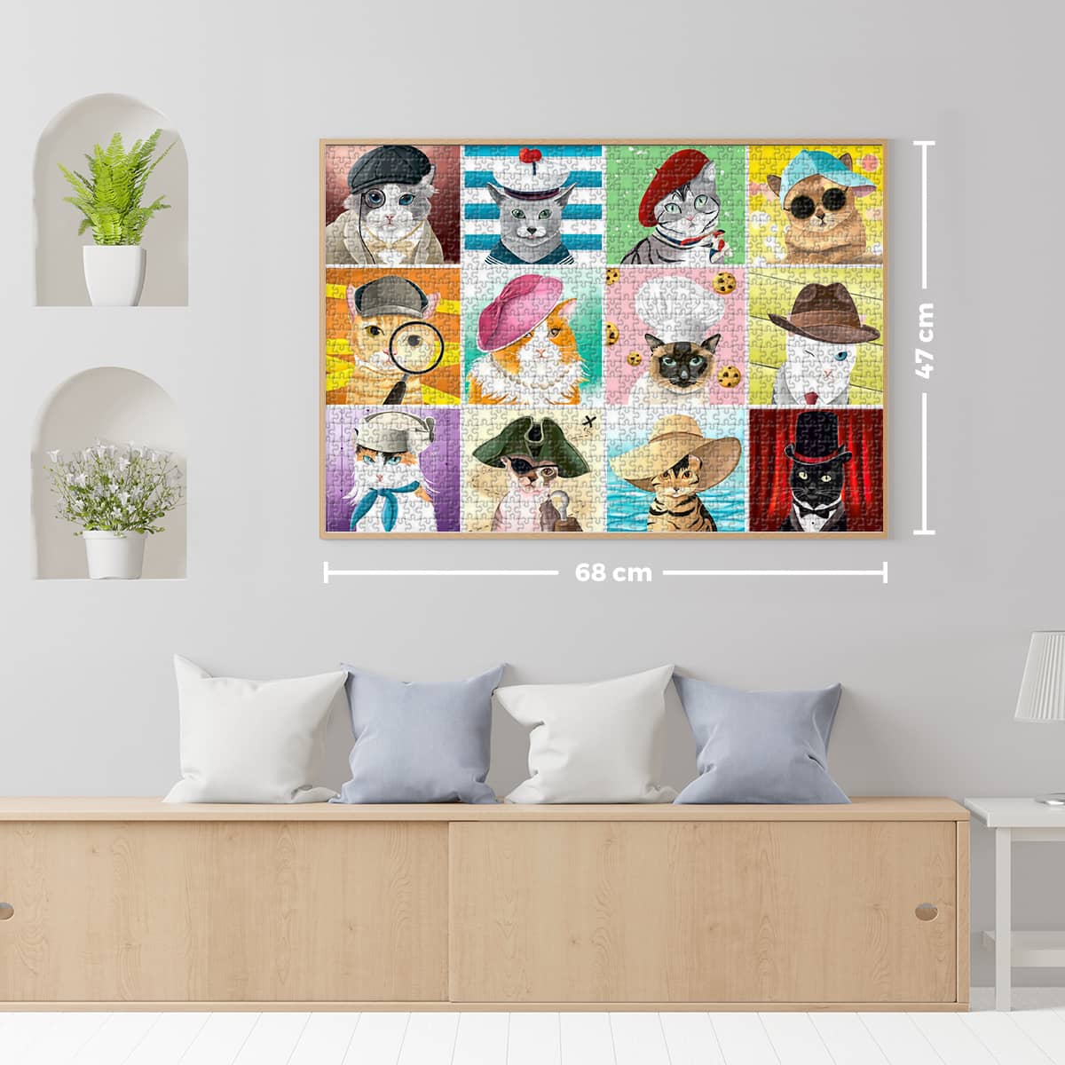 Cats with Hats – 1000 Piece Jigsaw Puzzle (Roovi)