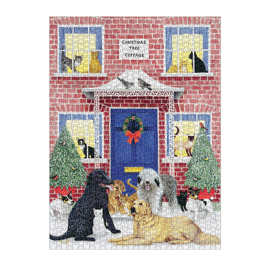 Made up: Christmas Cottage Square Boxed – 1000 Piece Jigsaw Puzzle (Galison)