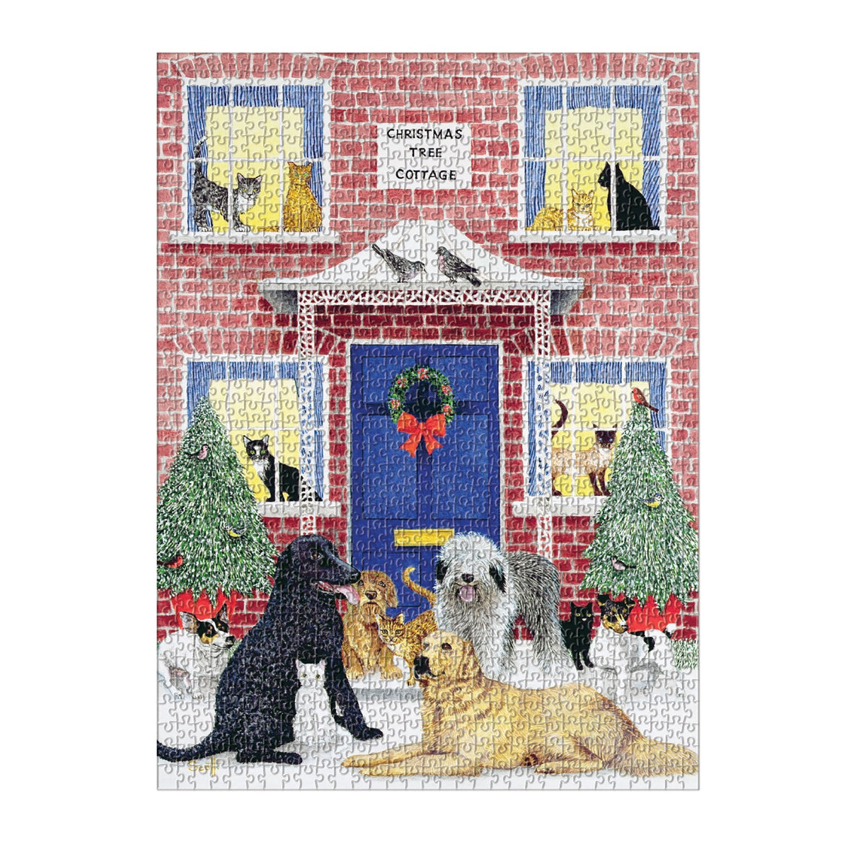 Made up: Christmas Cottage Square Boxed – 1000 Piece Jigsaw Puzzle (Galison)