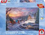 Disney Cinderella Brining Home the Tree by Thomas Kinkade – 1000 Piece Jigsaw Puzzle (Schmidt)