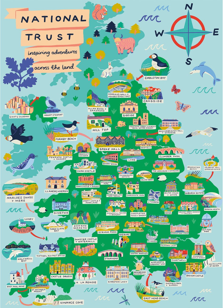 Artwork: National Trust: Across the Land - 500 Piece Jigsaw Puzzle (Gibsons)
