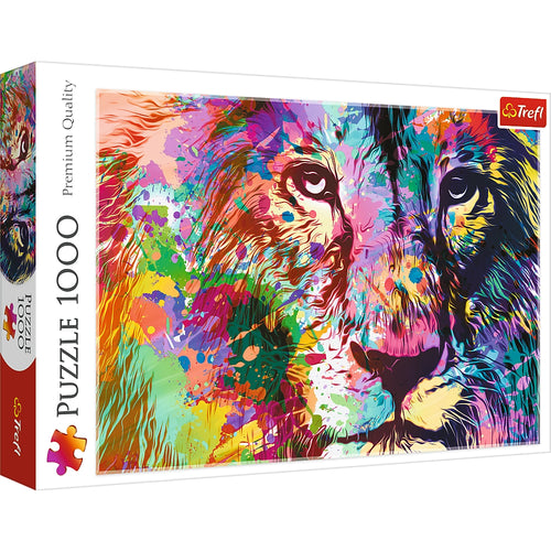 Colorful Lion – 1000 Piece Jigsaw Puzzle (Trefl) - Completed Puzzle