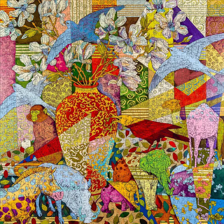 Quilt by Grant Leier – 1000 Piece Jigsaw Puzzle (Pomegranate)