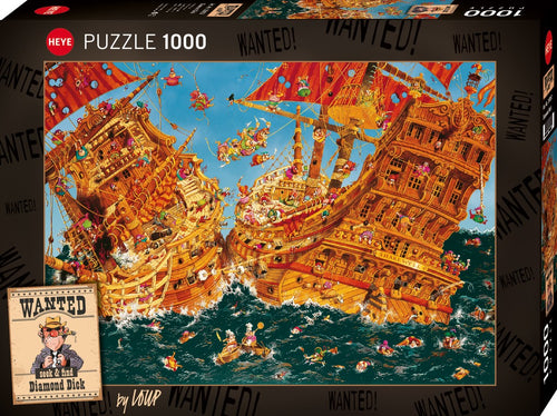 Diamond Dick – Wanted! Series by Loup – 1000 Piece Jigsaw Puzzle (Heye) - Completed Puzzle