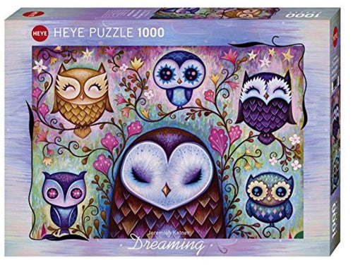 Great Big Owl by Jeremiah Ketner – 1000 Piece Jigsaw Puzzle (Heye Dreaming Collection) - Completed Puzzle