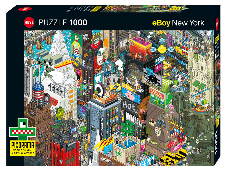 New York by eBoy – 1000 Piece Jigsaw Puzzle (Heye Pixorama Collection)