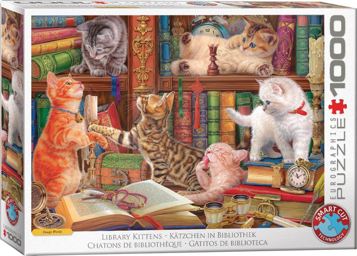 Library Kittens – 1000 Piece Jigsaw Puzzle (Eurographics)