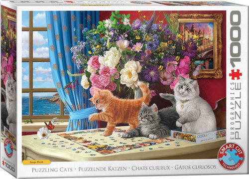 Puzzling Cats – 1000 Piece Jigsaw Puzzle (Eurographics) - Completed Puzzle