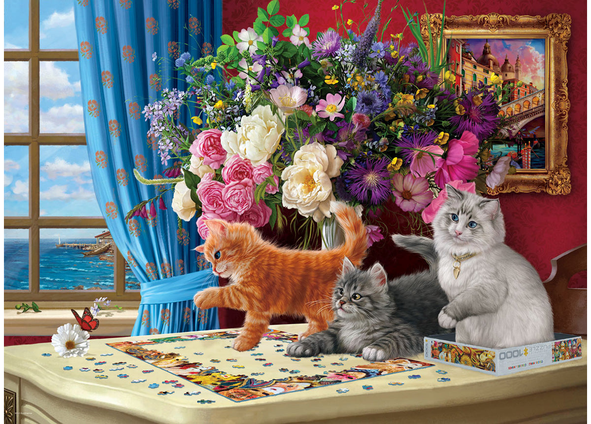 Puzzling Cats – 1000 Piece Jigsaw Puzzle (Eurographics)
