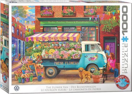 The Flower Van – 1000 Piece Jigsaw Puzzle (Eurographics) - Completed Puzzle