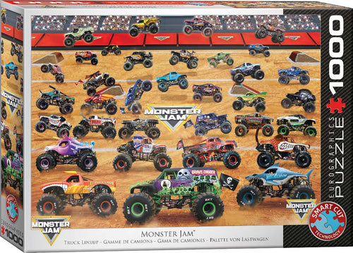 Monster Jam: Truck Lineup – 1000 Piece Jigsaw Puzzle (Eurographics) - Completed Puzzle