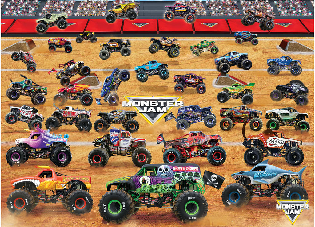 Monster Jam: Truck Lineup – 1000 Piece Jigsaw Puzzle (Eurographics)