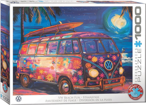 VW Beach Fun – 1000 Piece Jigsaw Puzzle (Eurographics) - Completed Puzzle