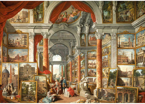 Gallery of Views of Modern Rome – 1000 Piece Jigsaw Puzzle (Eurographics)