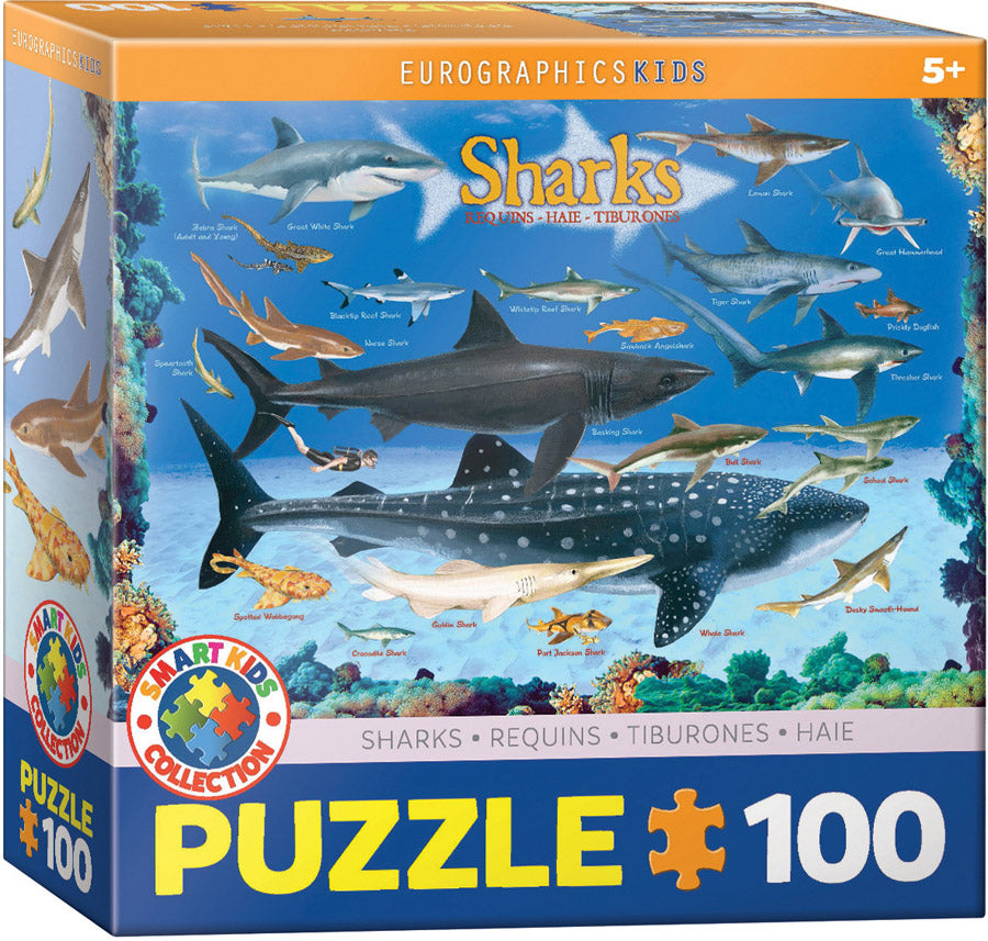 Eurographics - Sharks - 100 pieces