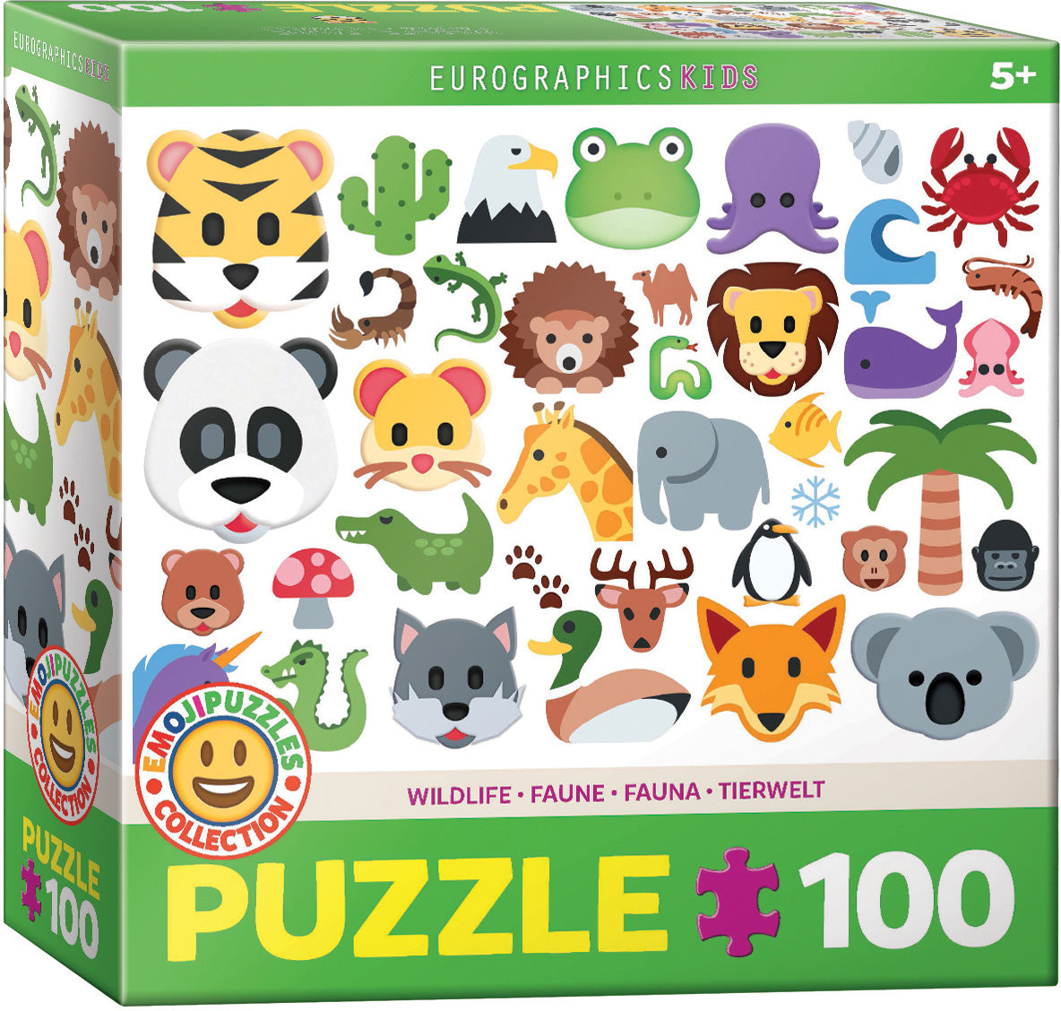 Eurographics - Emojipuzzle-Wild Animals - 100 pieces