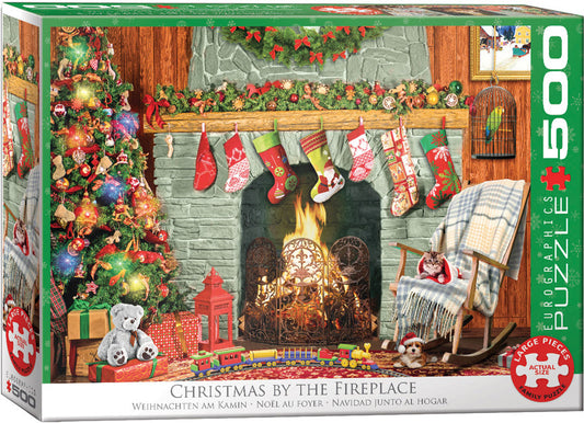 Eurographics - Christmas by the Fireplace - 500 pieces