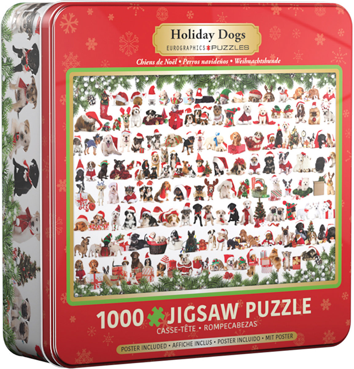 Eurographics - Holiday Dogs Tin (Special Offer) - 1000 (Tin) pieces