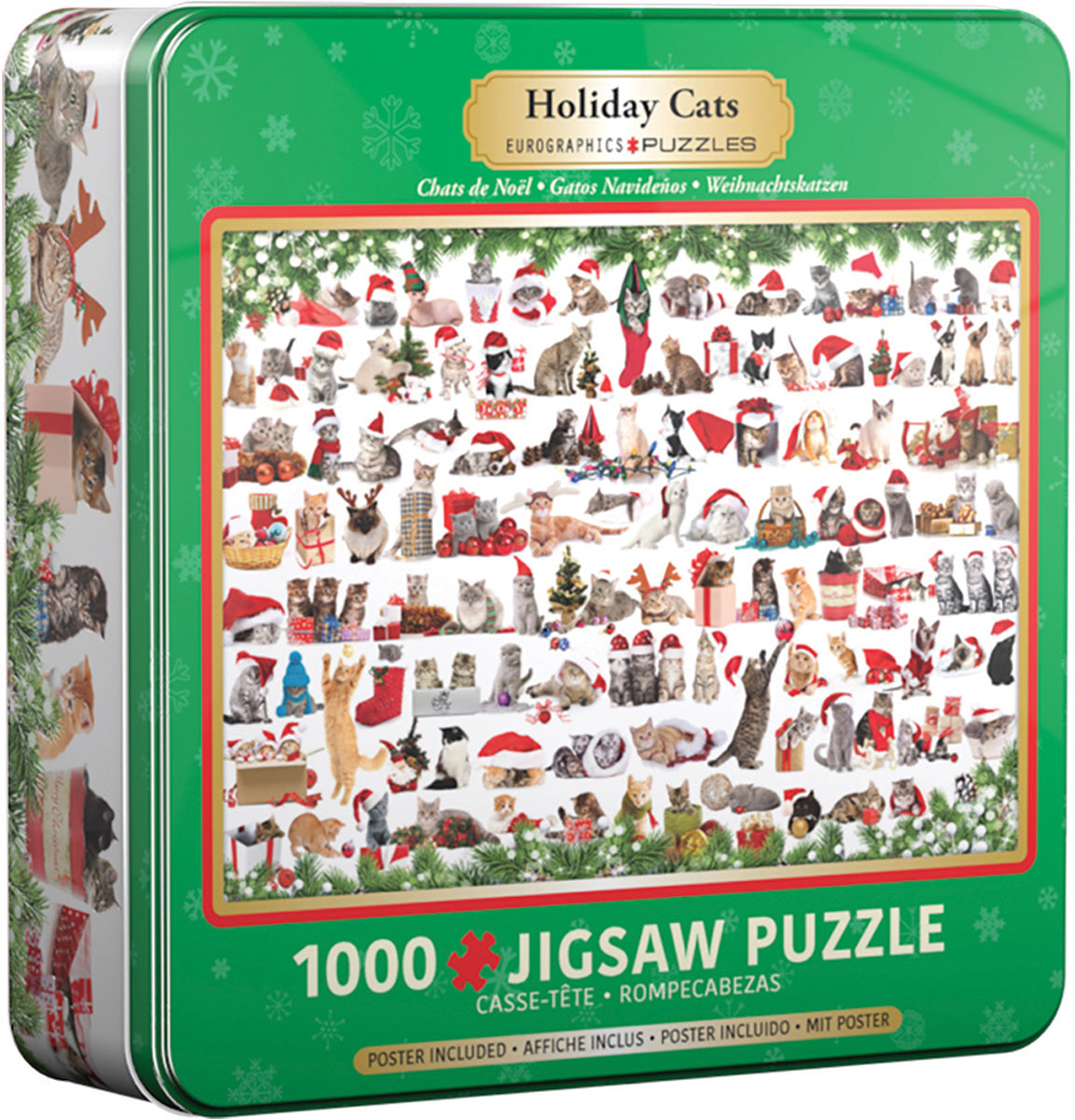 Eurographics - Holiday Cats Tin (Special Offer) - 1000 (Tin) pieces