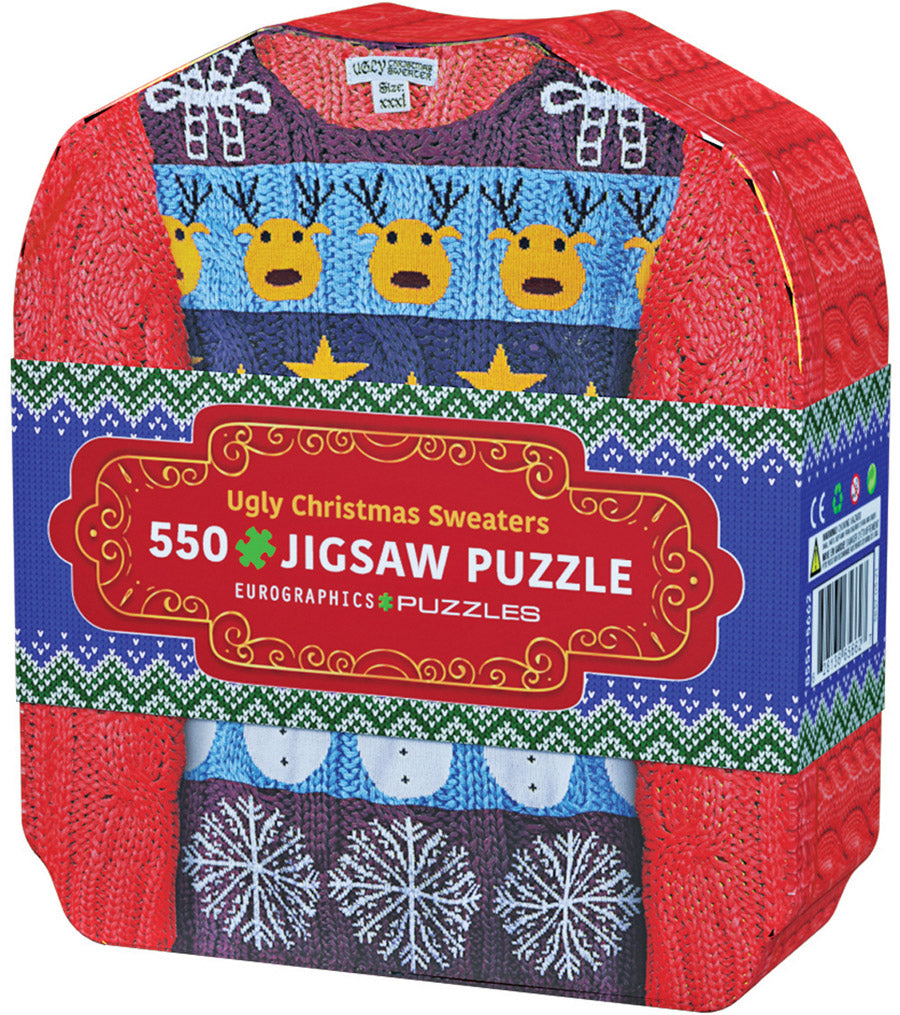 Ugly Christmas Sweaters Tin – 550 Piece Jigsaw Puzzle (Eurographics)