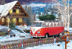 VW Christmas Bus Tin – 550 Piece Jigsaw Puzzle (Eurographics)
