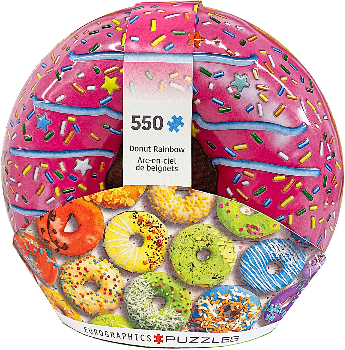 Eurographics - Donut Rainbow  Shaped Tin - 550 (Tin) pieces