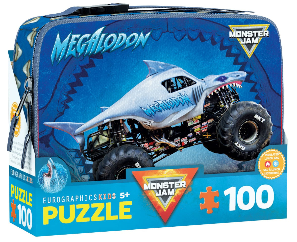 Megalodon Monster Jam Lunch Bag – 100 Piece Jigsaw Pu | Puzzles Galore
