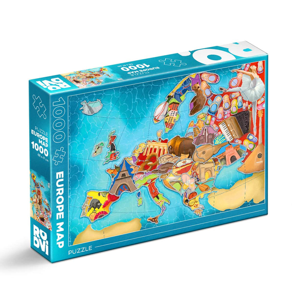 Europe Map – 1000 Piece Jigsaw Puzzle (Roovi)