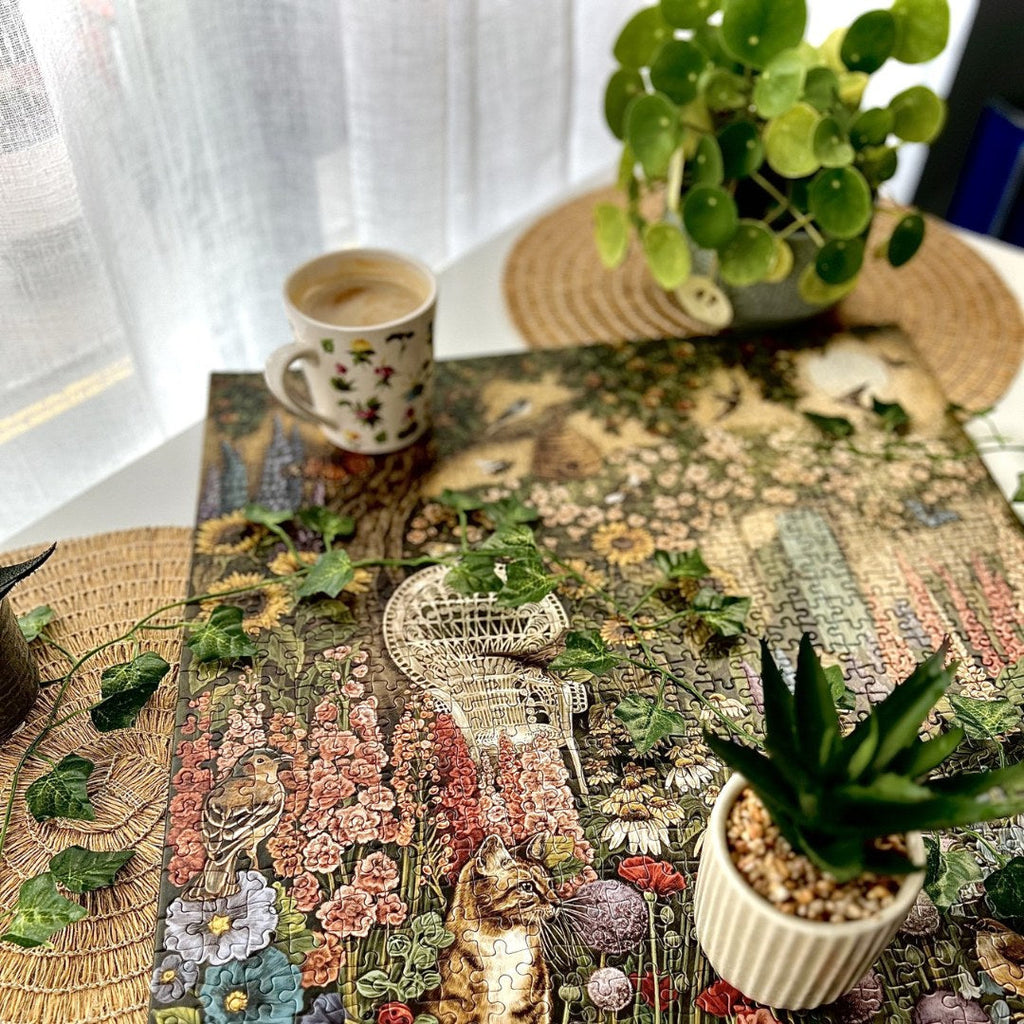 In use: Summer Haze – 1000 Piece Jigsaw Puzzle (Gibsons)