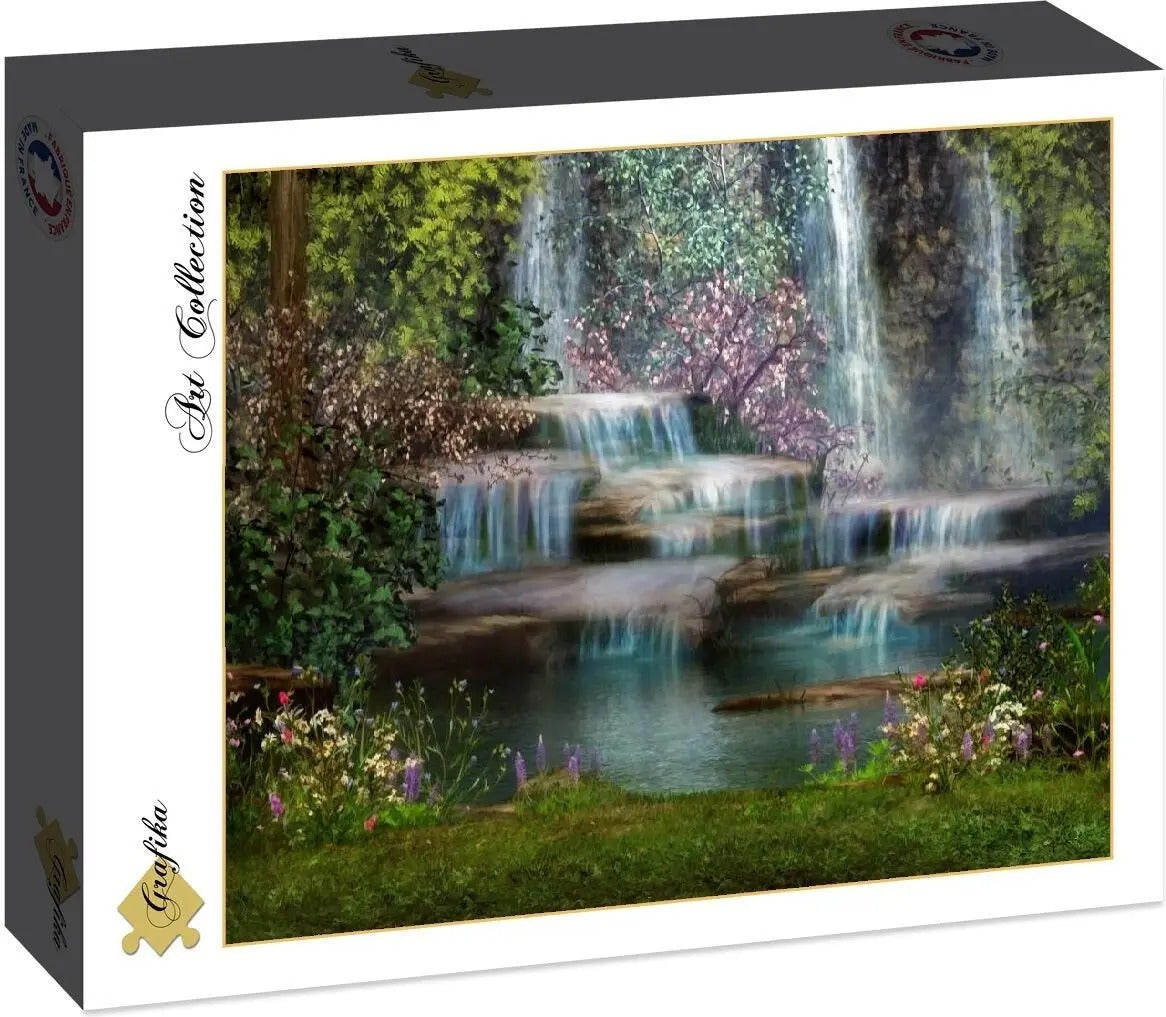Box, turned left: Fairy Tale Waterfall - 2000 Piece Jigsaw Puzzle (Grafika)