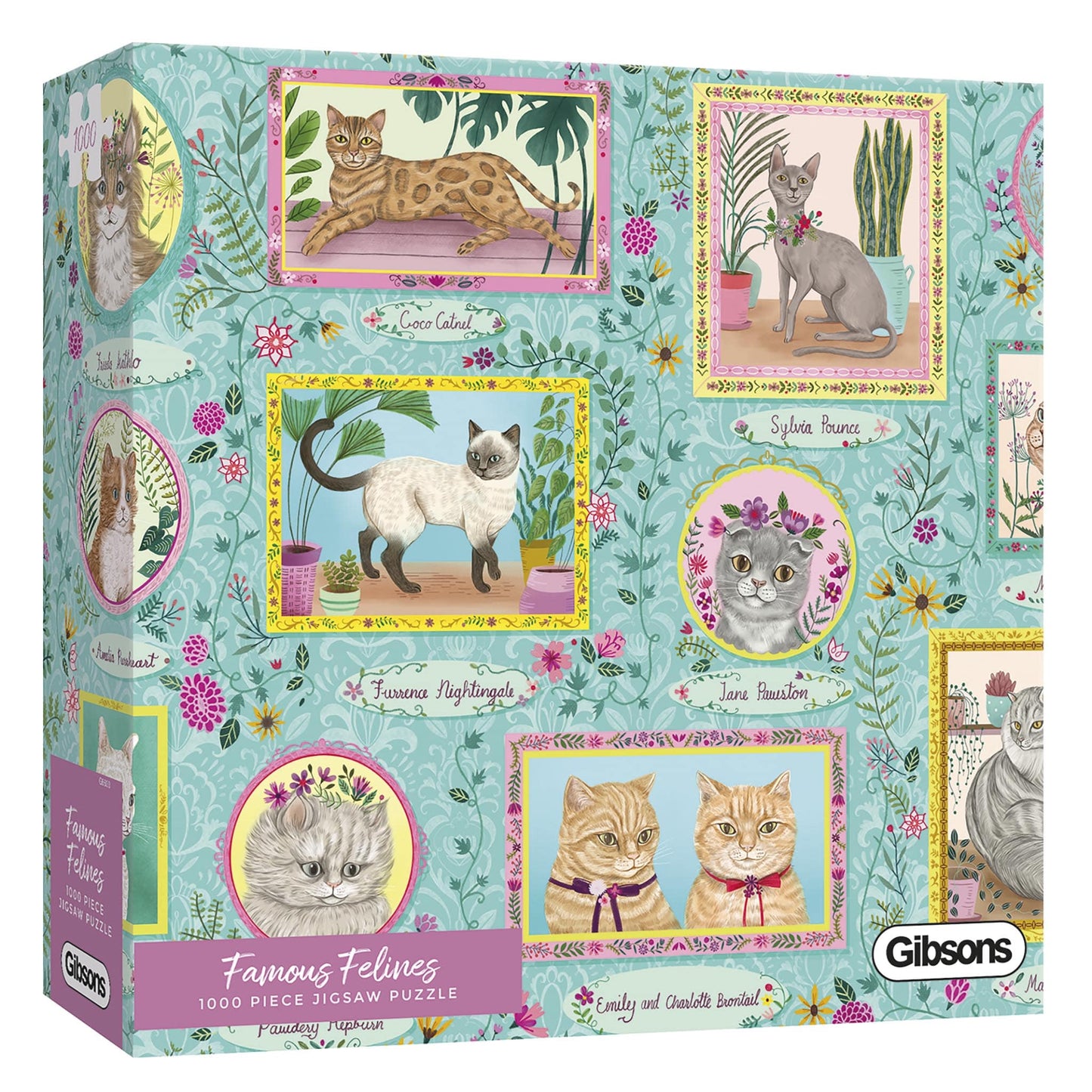 Gibsons - Famous Felines - 1000 Piece Jigsaw Puzzle