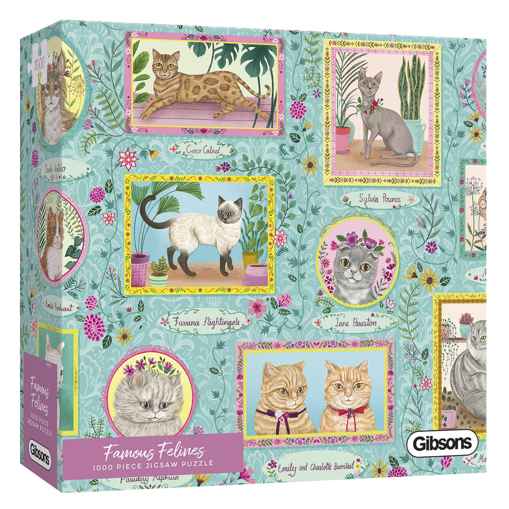 Famous Felines – 1000 Piece Jigsaw Puzzle (Gibsons)