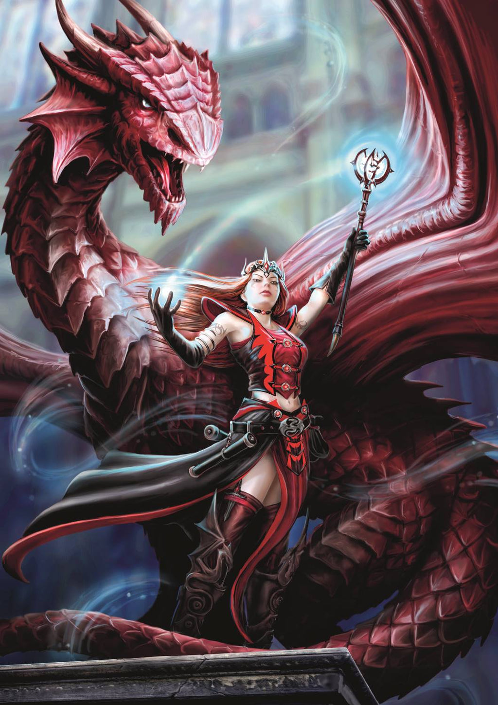 Fantasy Collection: Szkarlatny Mag by Anne Stokes - 1000 Piece Jigsaw Puzzle (Trefl)