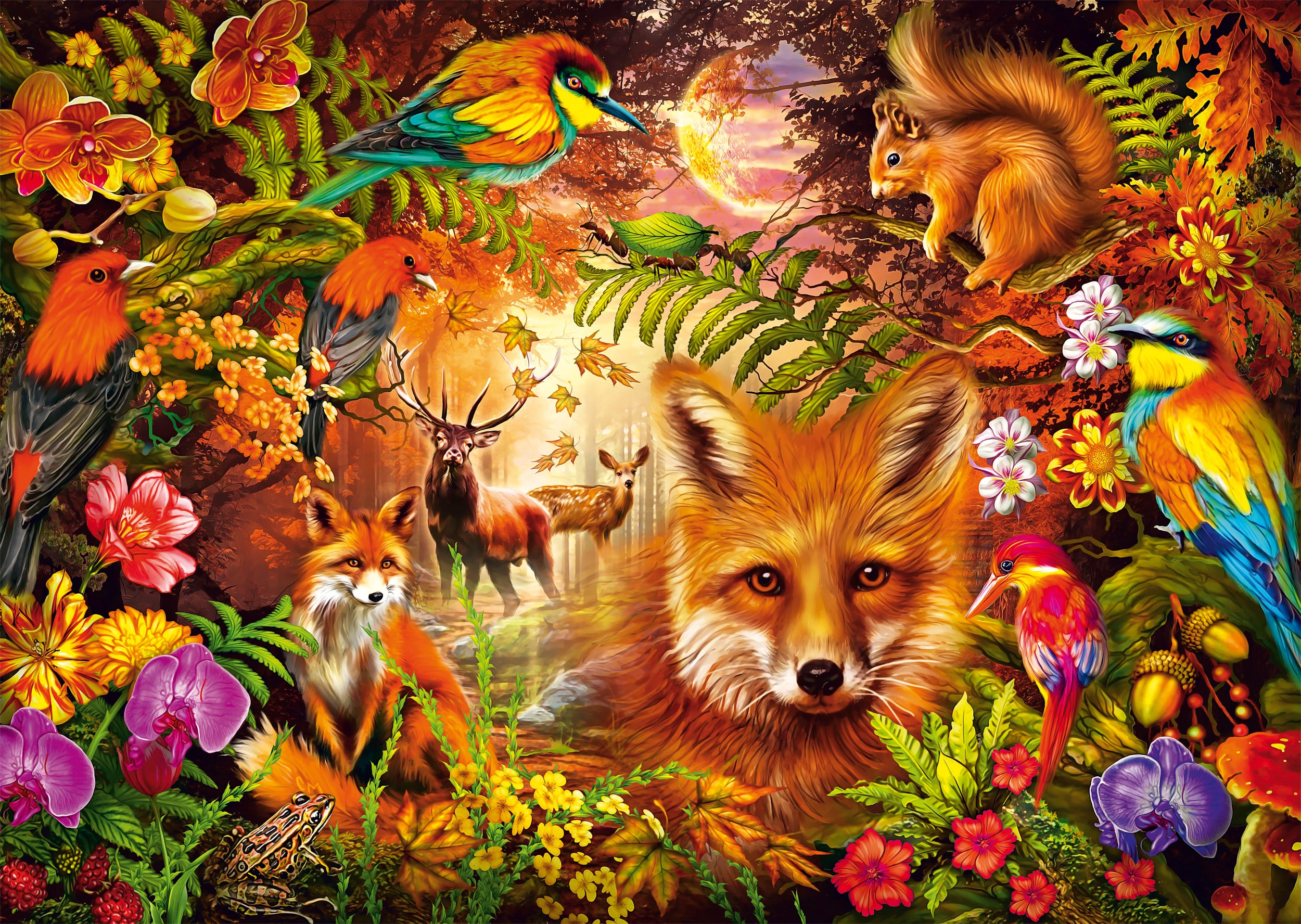 Flowers, Fur and Feathers – 1000 Piece Jigsaw Puzzle (Schmidt)