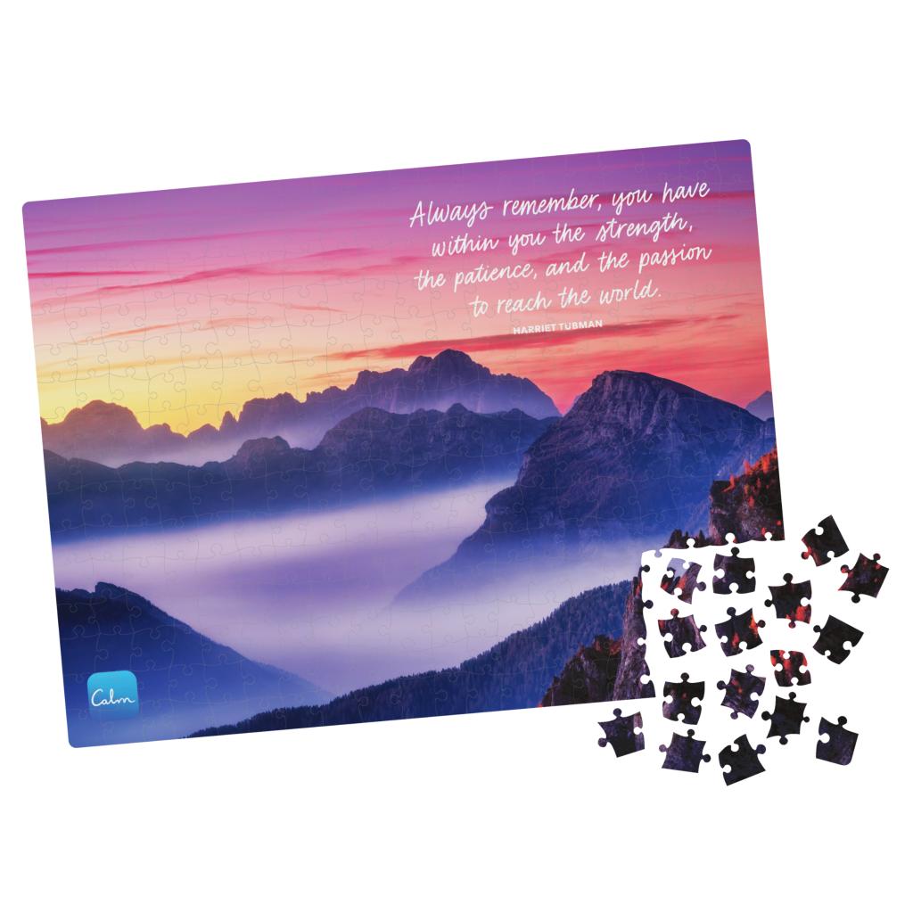 Calm Foggy Mountains - 300 Piece Mindful Jigsaw Puzzle (Spin Master)