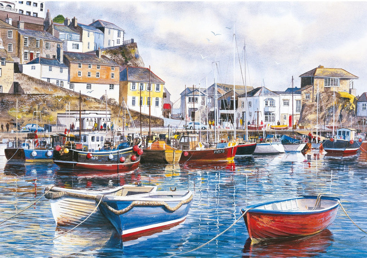 Artwork, puzzle 2 of 4: Cornwall By The Sea by Terry Harrison - 4 x 500 Piece Jigsaw Puzzle (Gibsons)