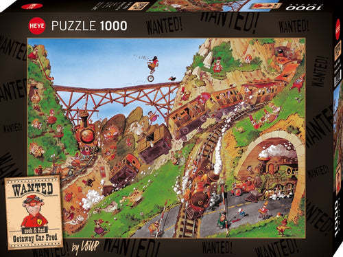 Getaway Car Fred - 1000 Piece Jigsaw Puzzle (Heye) - Completed Puzzle