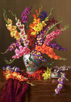 Gladioli in Chinese Vase – 1000 Piece Jigsaw Puzzle (Castorland)