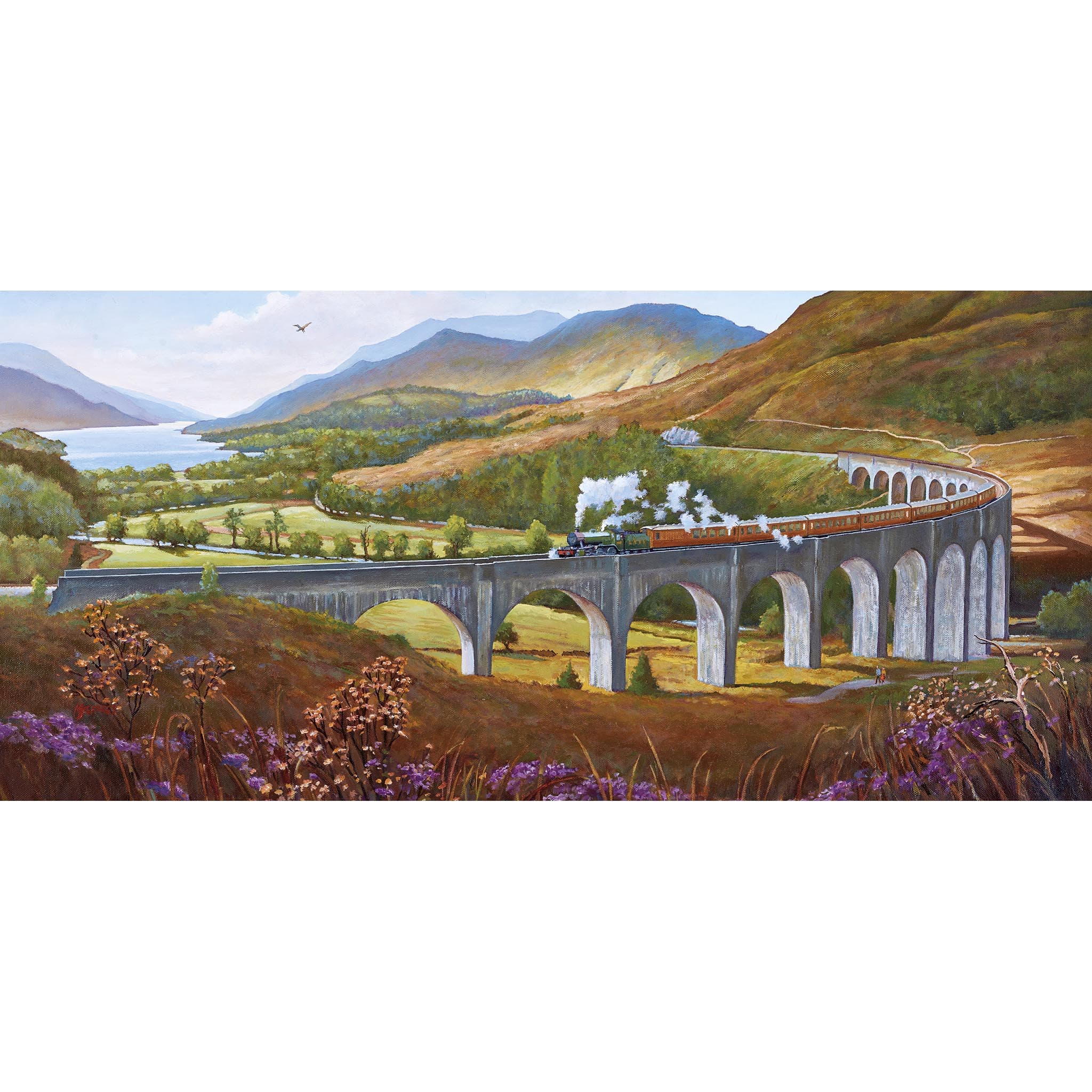 Glenfinnan Viaduct by Mike Jeffries - 636 Piece Jigsaw Puzzle (Gibsons)