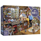 Grandad's Workshop – 40 Piece Jigsaw Puzzle (Gibsons) - Completed Puzzle