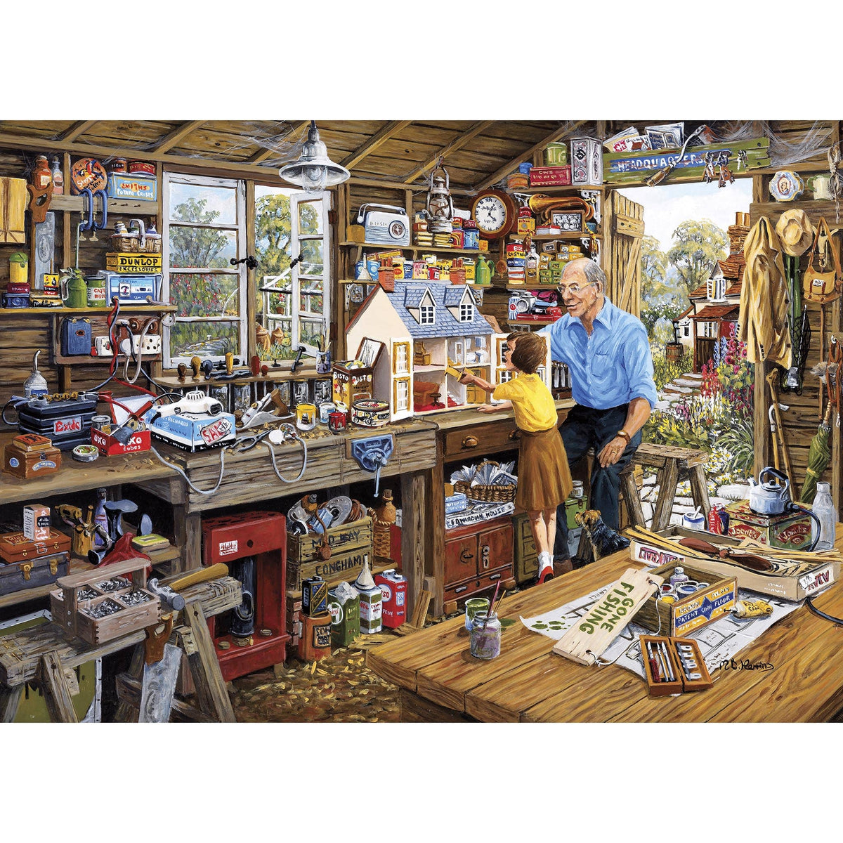 Grandad's Workshop – 500 XL Piece Jigsaw Puzzle (Gibsons) – Puzzles Galore