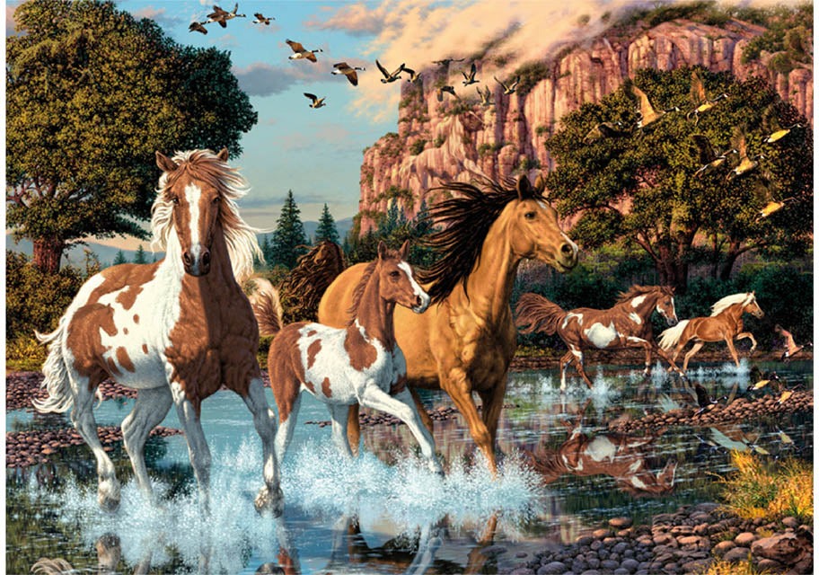 Artwork: Horses – 1000 Piece Jigsaw Puzzle (Dino)