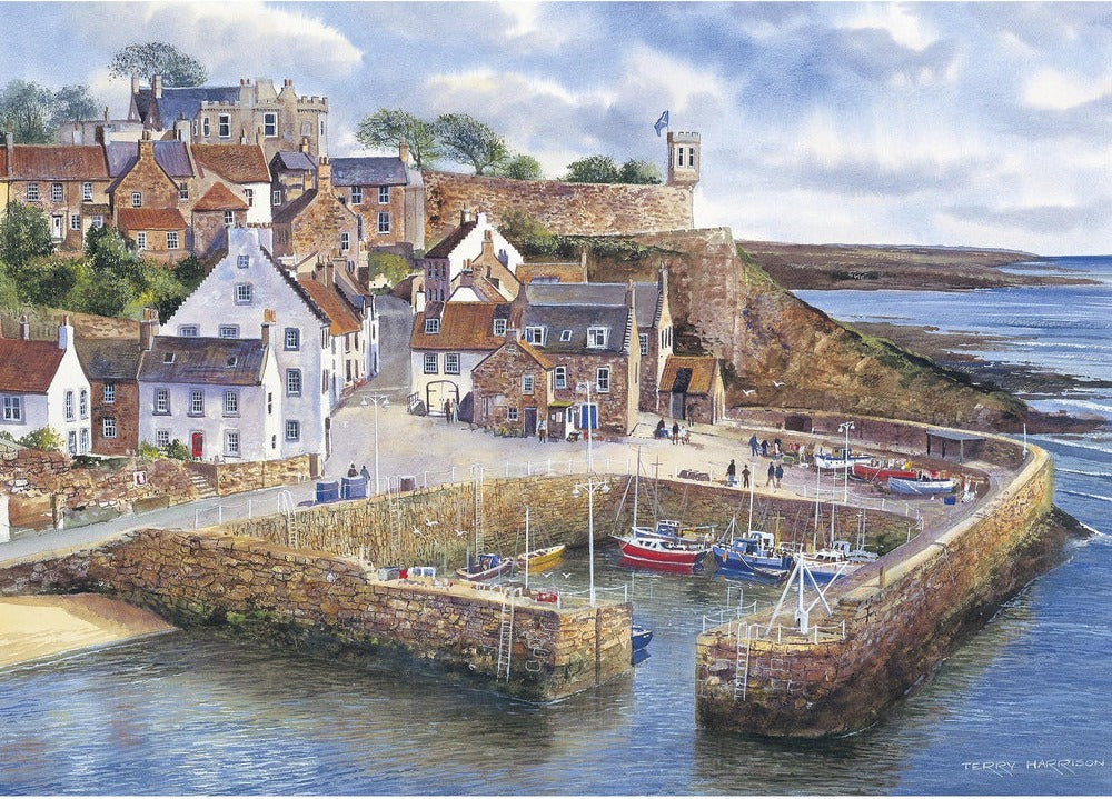 Artwork: Crail Harbour – 1000 Piece Jigsaw Puzzle (Gibsons)
