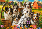 Happy Dogs In The Countryside - 1000 Piece Jigsaw Puzzle (Castorland)
